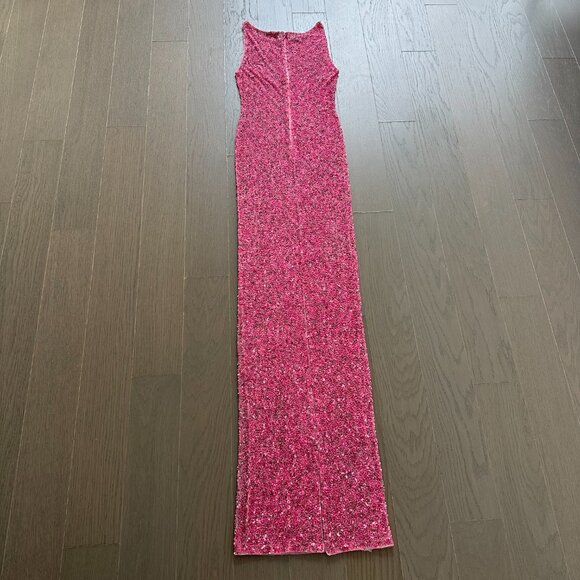 Retrofete Pink Sequin Maxi Dress - Picture 3 of 11
